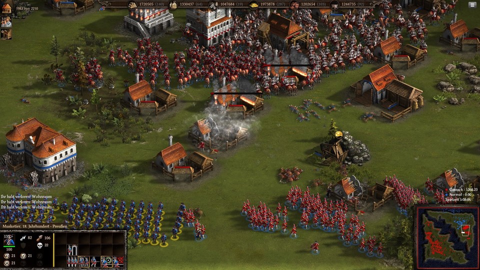 Mit einer großen Übermacht kommen wir ans Ziel: Fast immer läuft es in Cossacks 3 darauf hinaus, den Gegner mit massiver Überzahl zu vernichten. 