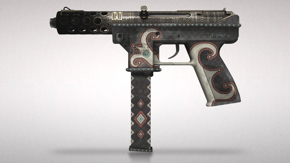 Die Neubalancierung der Pistolen in Counter-Strike: Global Offensive hat begonnen, die Tec-9 (im Bild mit dem Jambiya-Skin) kriegt den Vortritt.