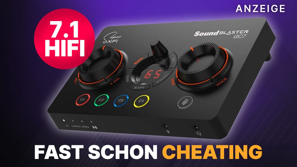 7.1 HiFi-Sound und dann noch ein Scout-Mode, der fast wie Cheating ist: Die Creative Soundblaster GC7 ist gerade im Amazon-Angebot.