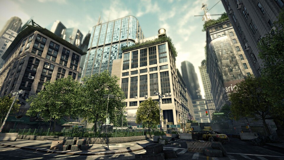 Crytek hat eine ungeheure Detailfülle zwischen dieWolkenkratzer New Yorks gepackt, um die Stadt so echt wie möglich wirken zu lassen. Ein schöner Schein: Sehr sicher dürfen wir nur wenige der Gebäude betreten.