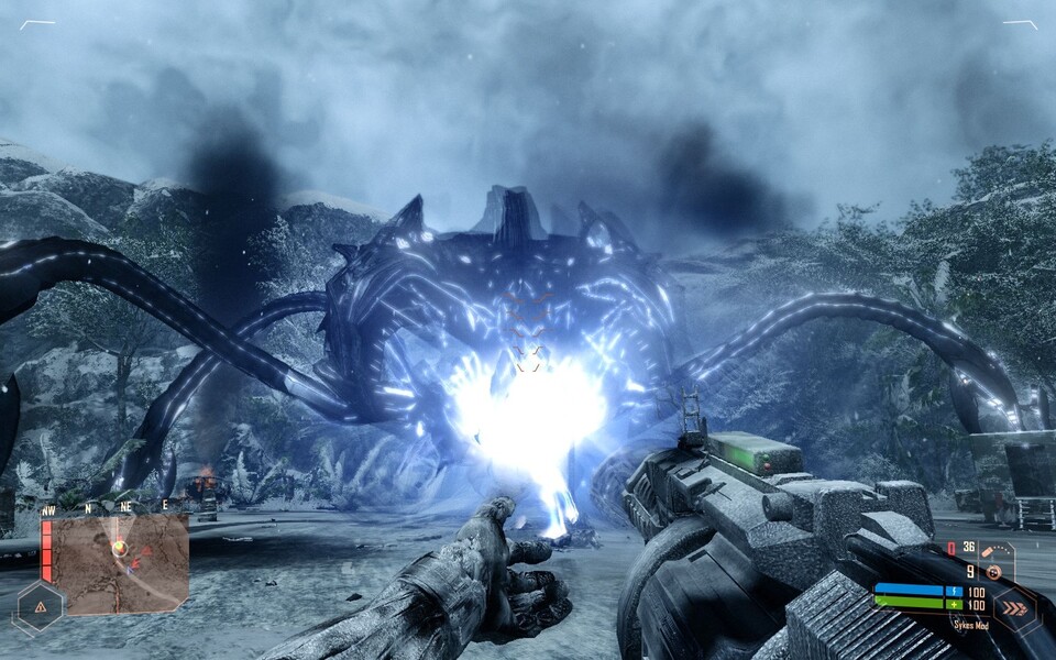 Die riesigen Aliens in Crysis sollten Sie erklettern können.