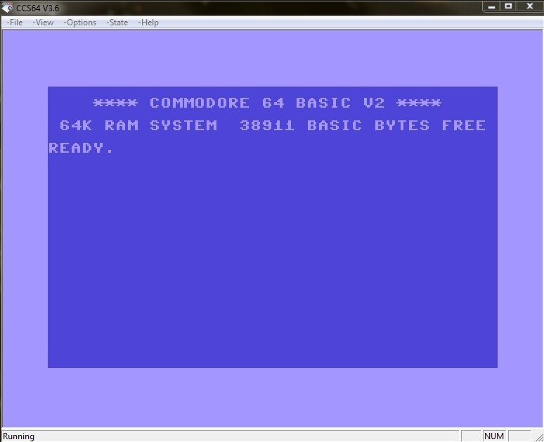 Der altehrwürdige C64-Startbildschirm unter CSS64.
