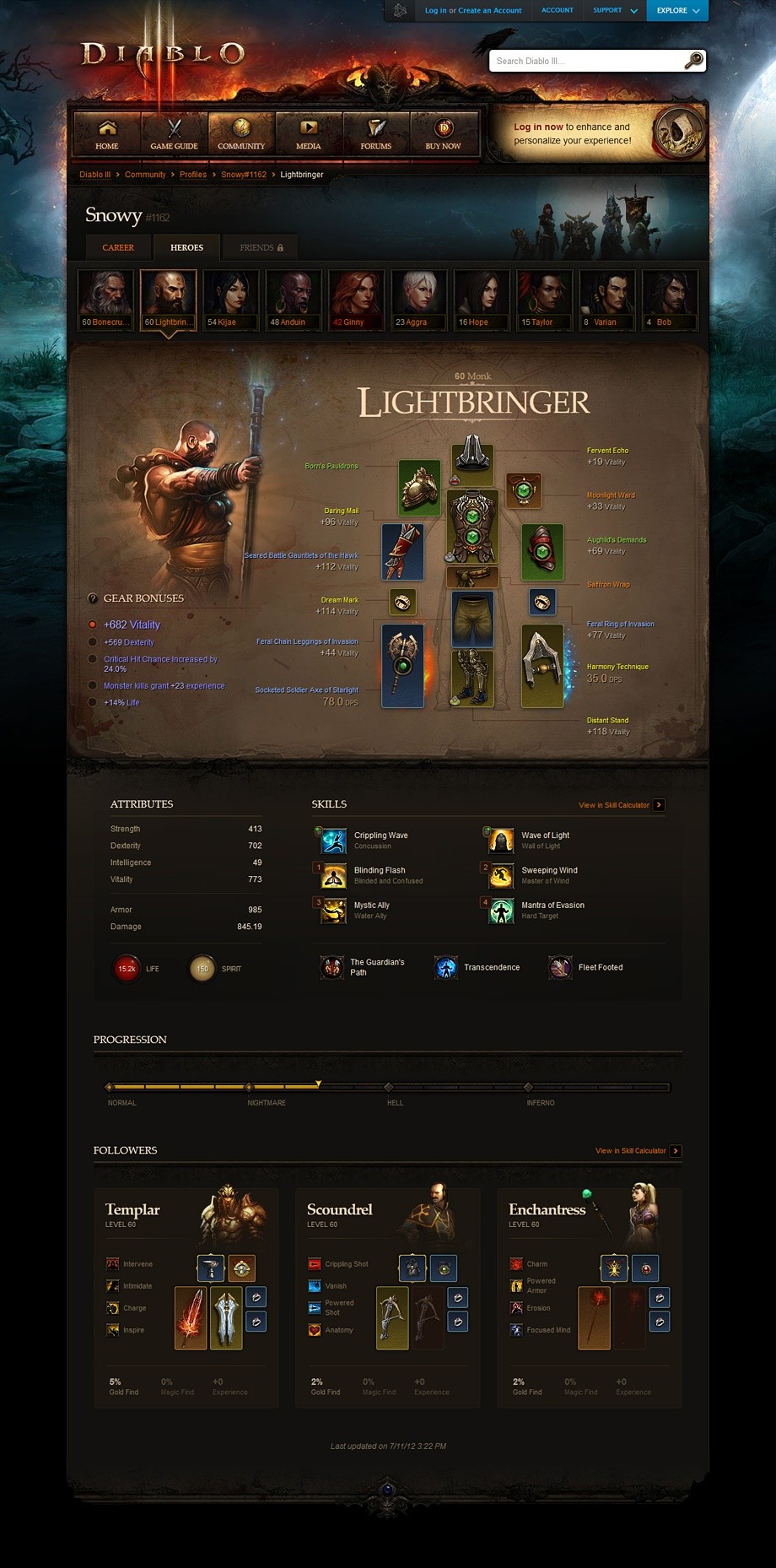 So sehen die neuen Diablo-3-Online-Profile aus.