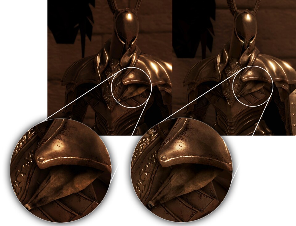 Dieses Bild zeigt die Detail-Änderungen der Mod. Links seht ihr das Original, rechts die Mod.