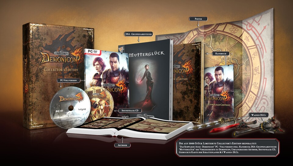 Das Schwarze Auge: Demonicon erscheint Ende Oktober 2013 für den PC auch in einer limitierten Collector's Edition.