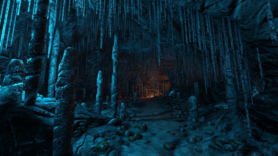 Der dritte von vier kurzen Akten spielt in einer eindrucksvollen Höhle.