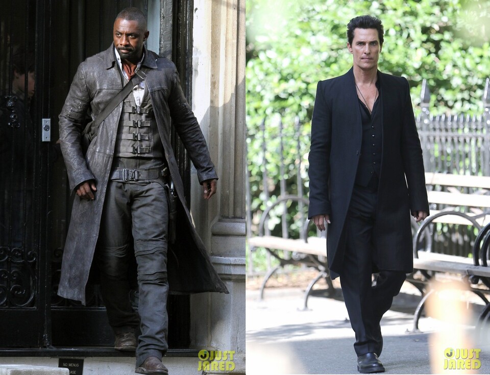 Set-Bilder zu The Dark Tower zeigen Idris Elba als Revolvermann und Matthew McConaughey als sein Gegenspieler Man in Black.