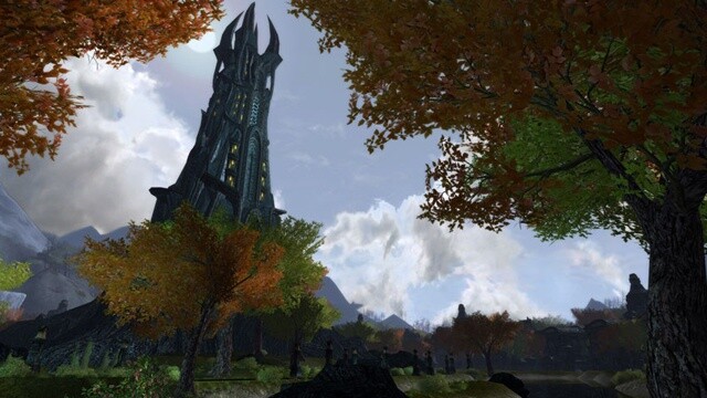 Sarumans Hauptquartier: der mächtige Turm Orthanc.