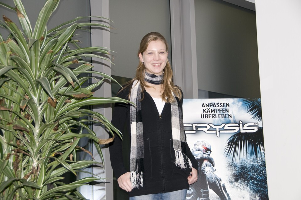 Sabine Heigel (Absolvent der privaten Qantm- Hochschule in München) ist derzeit Praktikant bei Crytek in Frankfurt.