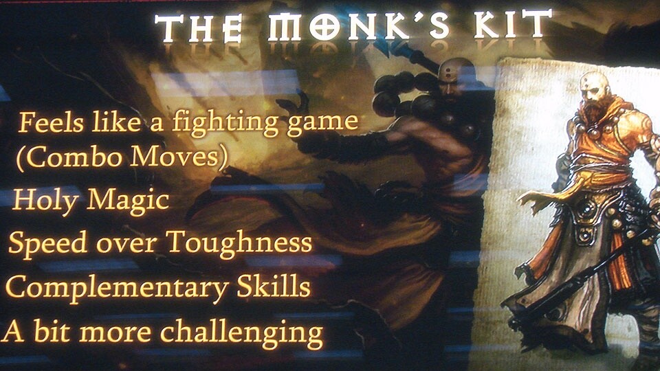 Der Mönch erinnert an einen Kämpfer aus einem Beat'em Up-Spiel.