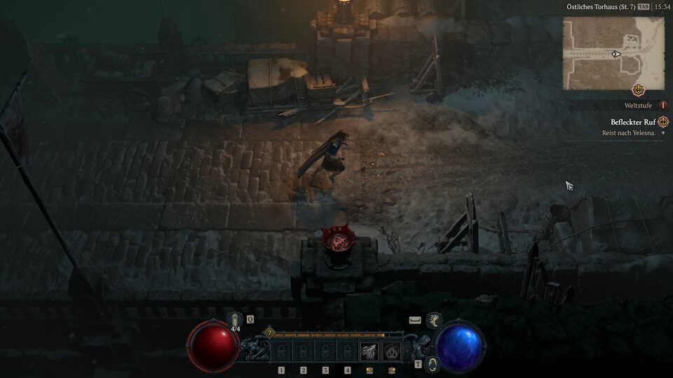 Spiele mit vielen dunklen Szenen, hier Diablo 4, profitieren besonders von den Vorzügen von Mini-LED oder OLED.