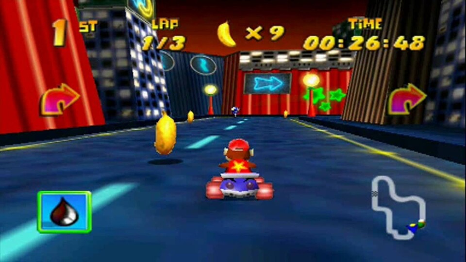 Diddy Kong Racing orientiert sich seinerzeit stark am Klassiker Mario Kart, bietet aber ein Open-World-Metagame.