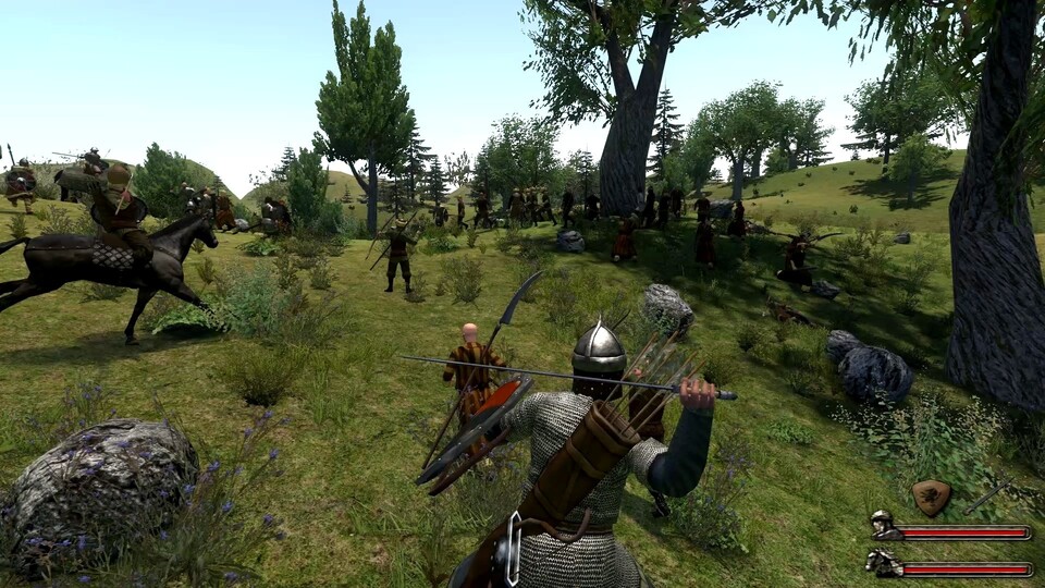 Sogar die Wucht des Pferdes spielt in Mount & Blade eine Rolle im Kampf.