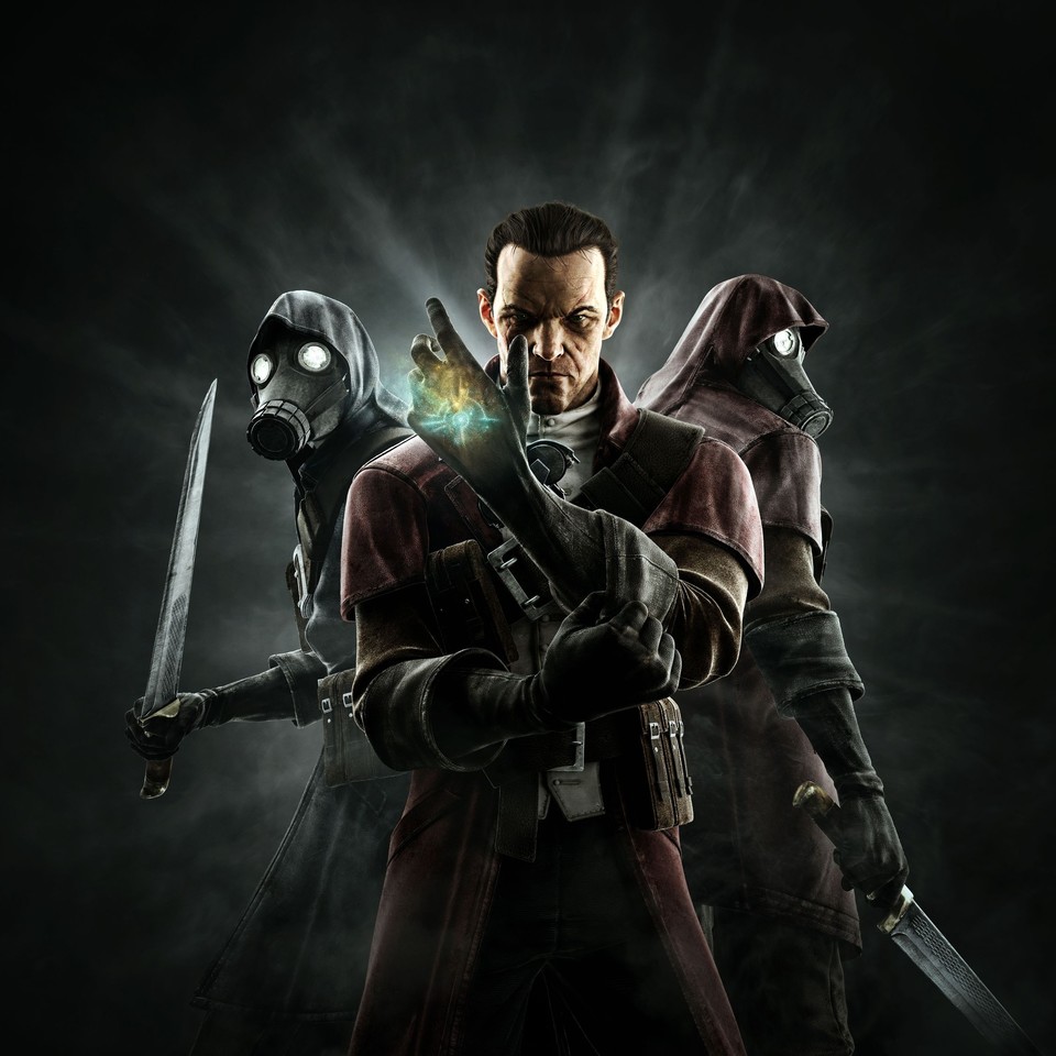 Ein Artwork zum DLC »The Knife of Dunwall« zeigt den neuen Protagonisten Draud und seine Männer.