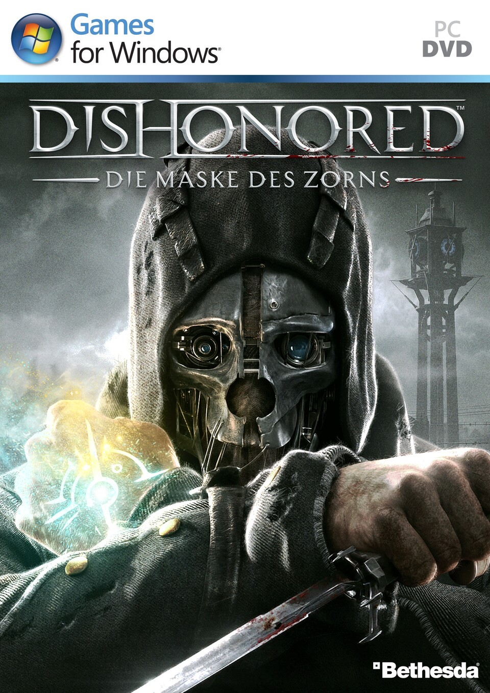 So sieht die Dishonored-Packung aus, die ab 12. Oktober im Laden stehen soll.