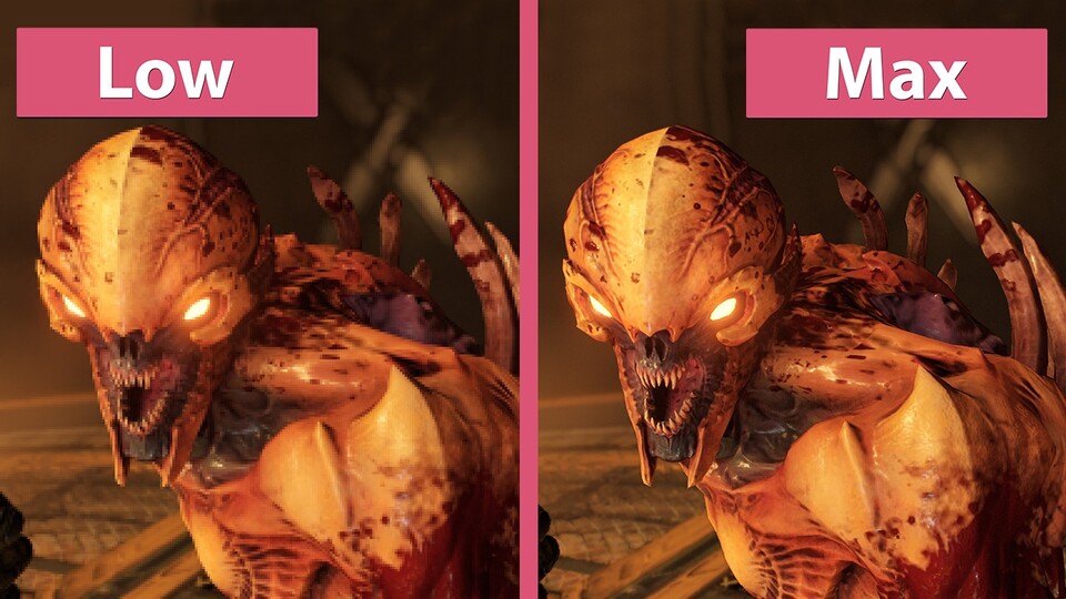 Doom - Niedrige und maximale Details im Grafik-Vergleich