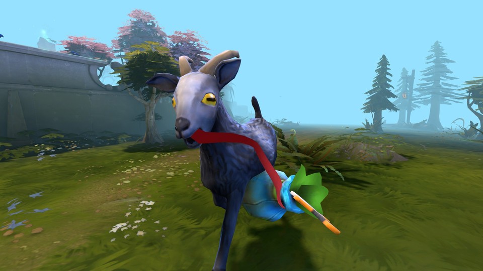 Die Ziege aus Goat Simulator könnte schon bald als neuer Charakter im MOBA-Spiel Dota 2 zu sehen sein.