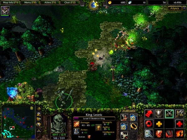 DotA basiert auf der inzwischen veralteten Warcraft-3-Engine.
