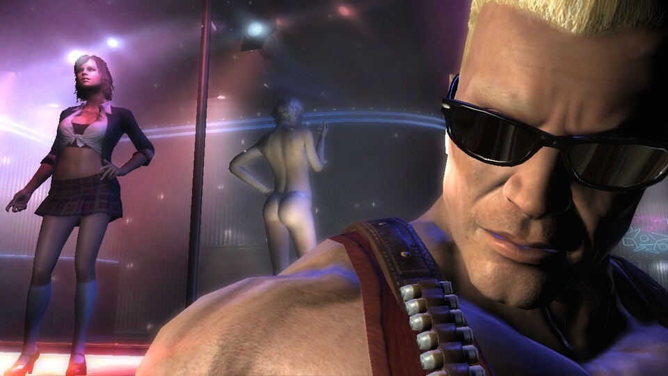 Eines der aktuellsten Bilder zeigt Duke Nukem in einer Striptease-Bar.