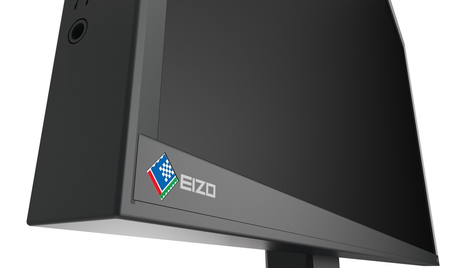 Der Eizo-TFT ist schlicht und zurückhaltend gestaltet, die Verarbeitung überzeugt. Dank des schmalen Rahmens eignet sich der Monitor auch gut für Multi-Monitor-Setups.