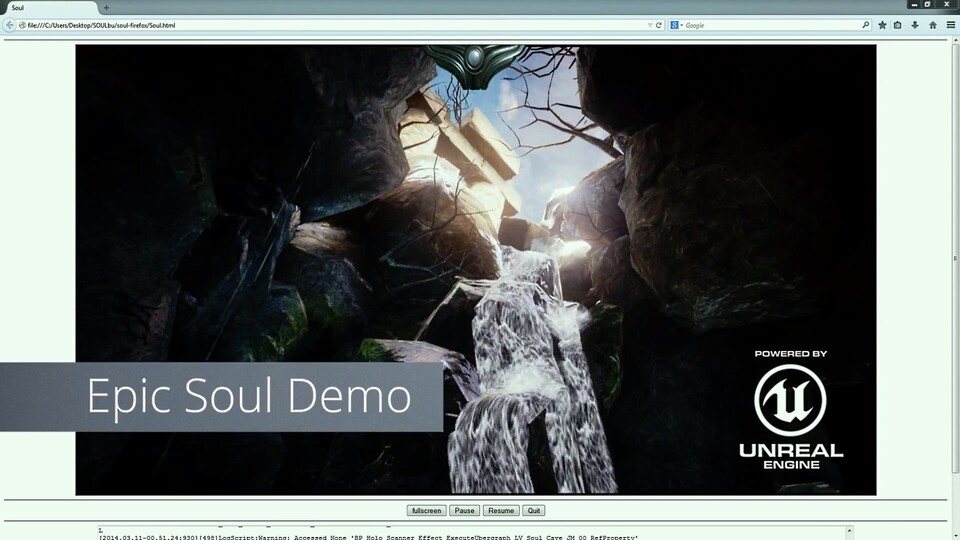 Die Epic Soul Demo nutzt in Firefox die aktuelle Unreal Engine 4.