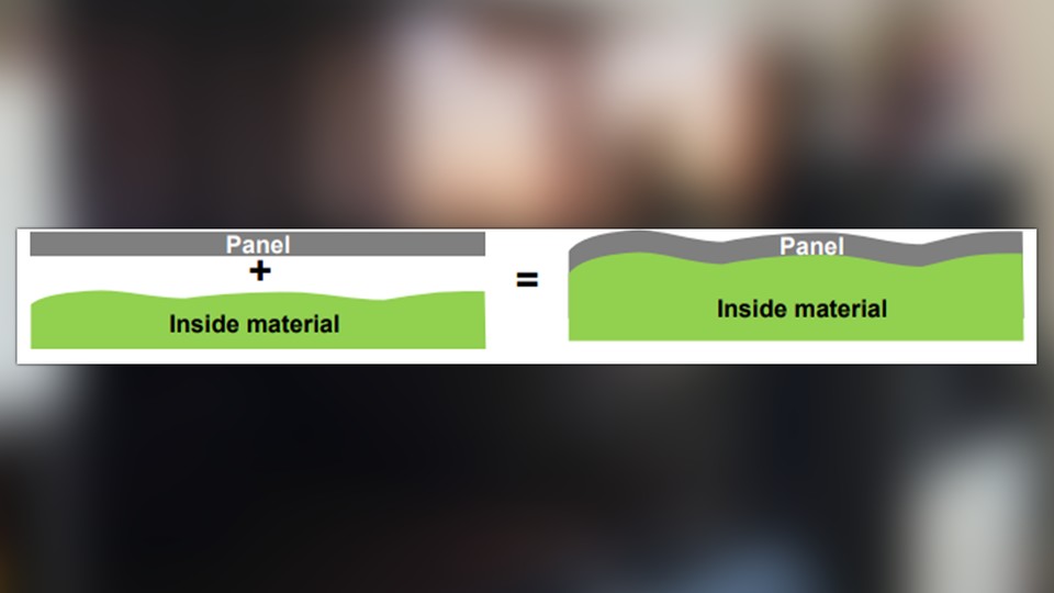 Kurz gesagt: Das Innenmaterial des OLED drückt gegen das Panel. (Bild: LG)
