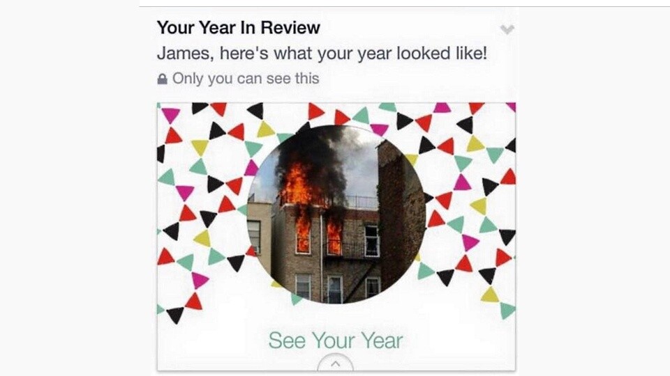 Der Facebook-Jahresrückblick lag bei der Auswahl von Fotos nicht immer richtig (Bildquelle: Twitter)