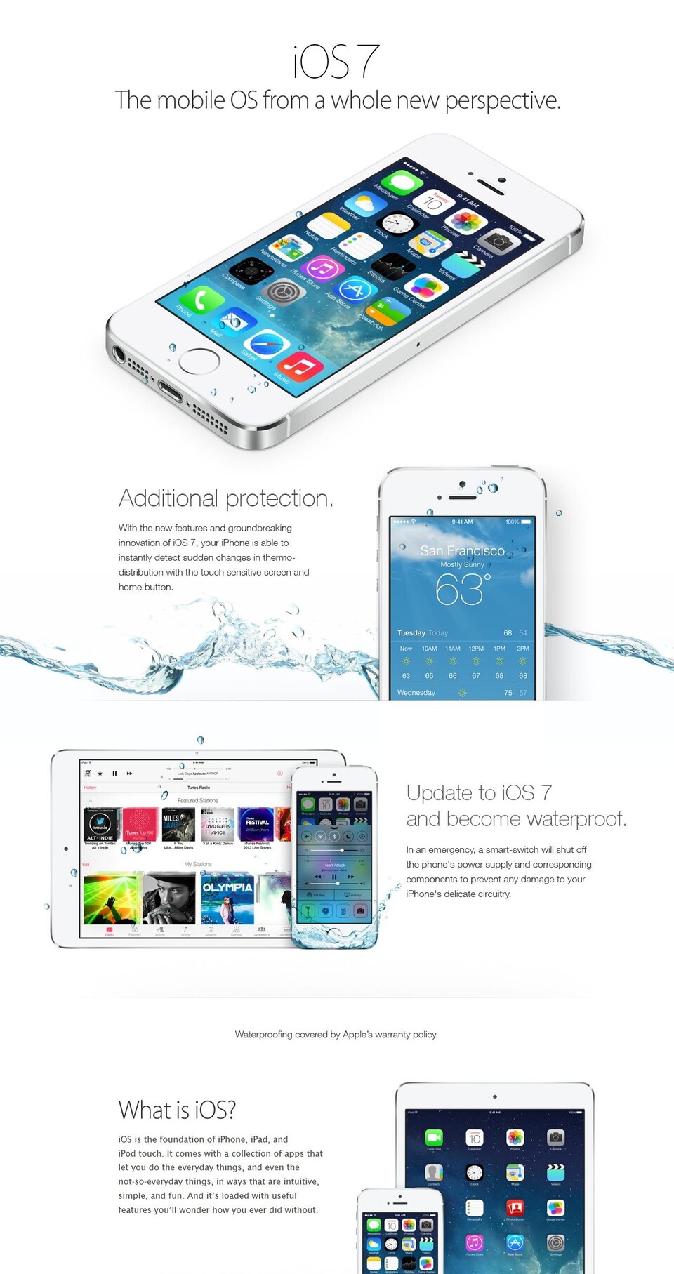 Mancher Apple-User glaubte der Fake-Anzeige tatsächlich – als ob ein Software-Update das Gehäuse gegen Wasser abdichten könnte.
