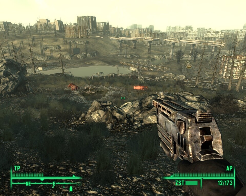 Fallout 3 mit maximalem Gelände-Detaillevel.