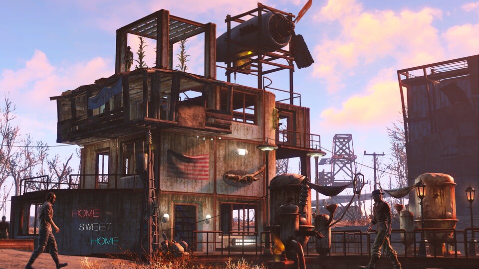 Der DLC »Wasteland Workshop« für Fallout 4 stellt den Ausbau der Siedlung in den Fokus.