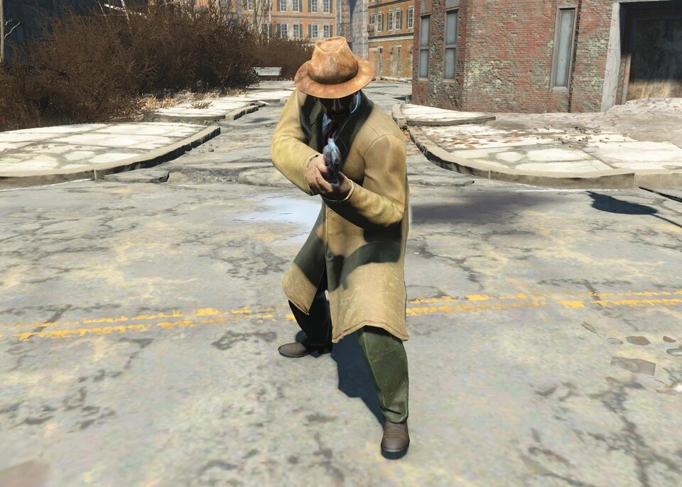 Wer ist er, dieser Schutzengel, der euch zur Hilfe eilt und nie daneben schießt? Hier ein Bild aus Fallout 4.