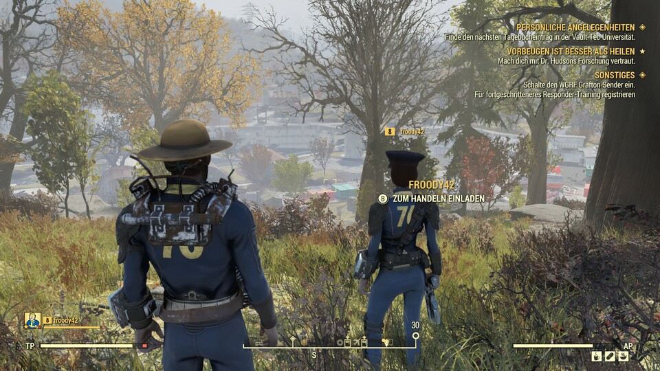 Maurice und Dimi blicken auf sehr viele skurrile Geschichten zurück - hier entfaltet Fallout 76 am ehesten seinen Reiz.