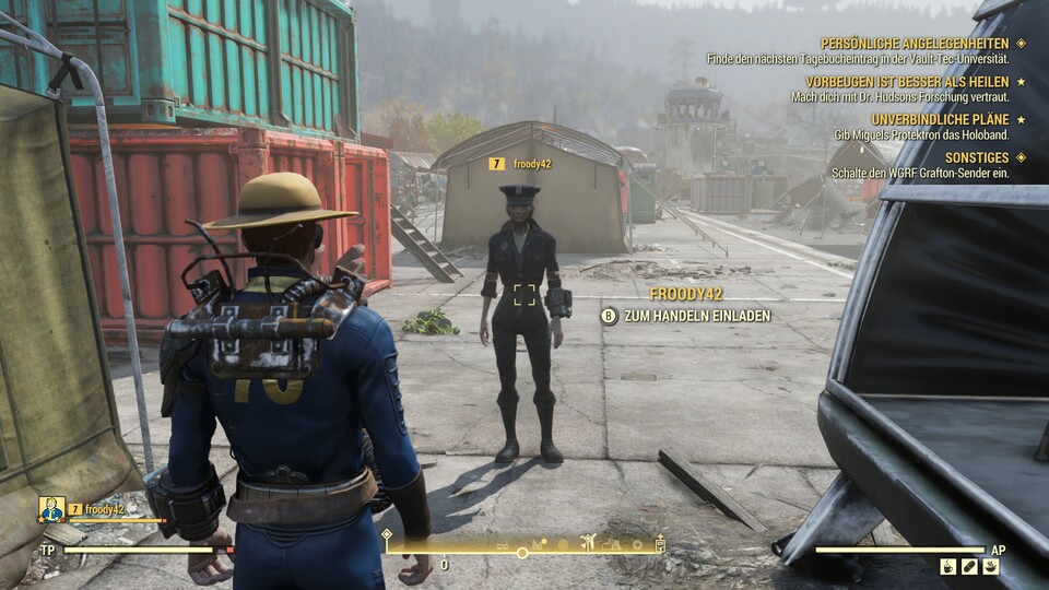 Gemeinsam erkunden Dimi und Maurice die Welt von Fallout 76.