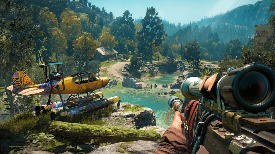 Farbenfrohe Apokalypse: Far Cry New Dawn spielt mit den Kontrasten, setzt technisch aber auf das gleiche Fundament wie Far Cry 5.