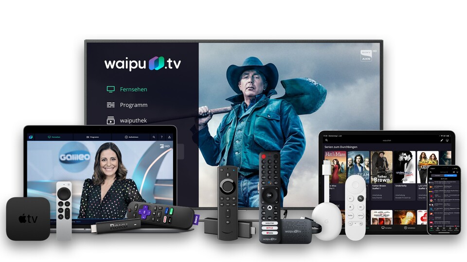 Egal ob über den Smart TV, Apple TV, Fire TV Stick.... Waipu TV genießt ihr ganz einfach auf all euren Geräten.