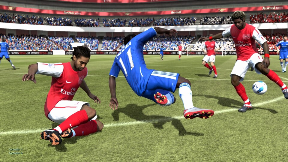 FIFA 12 schlägt Pro Evolution Soccer 2012 bei den Verkaufszahlen deutlich.
