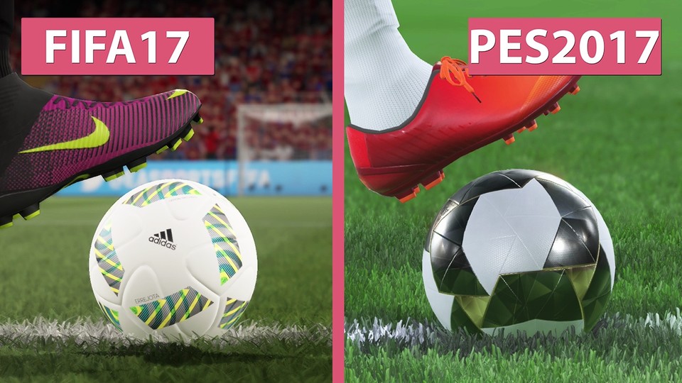 FIFA 17 gegen PES 2017 - Die Fußballgiganten im Grafikvergleich