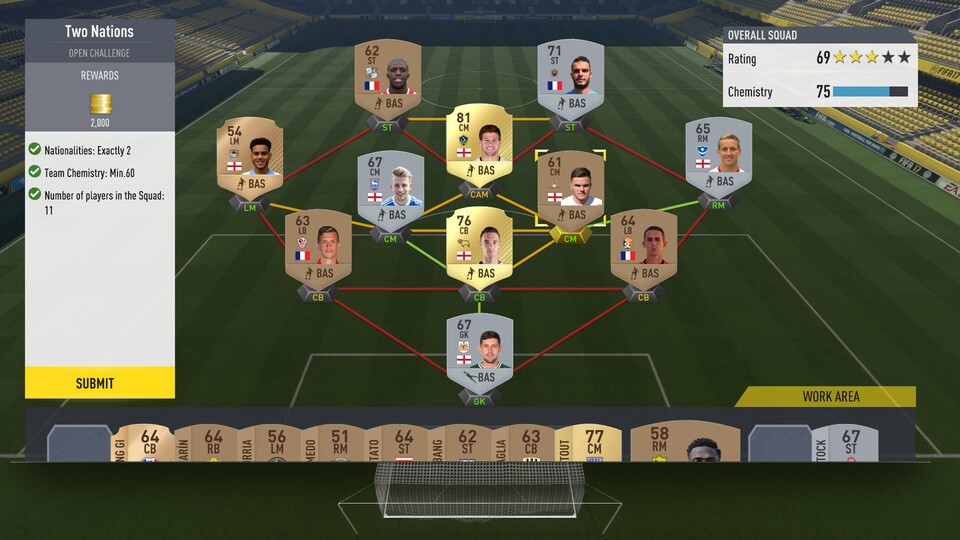 Mit dieser Startelf gewinnt man die Squad Building Challenge.