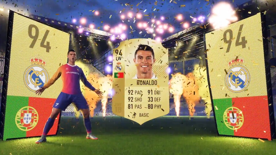 Um in FIFA 18 Cristiano Ronaldo ins eigene Ultimate Team zu holen, braucht ihr entweder sehr viel Glück beim Öffnen von Karten-Sets oder Millionen von FUT-Münzen.