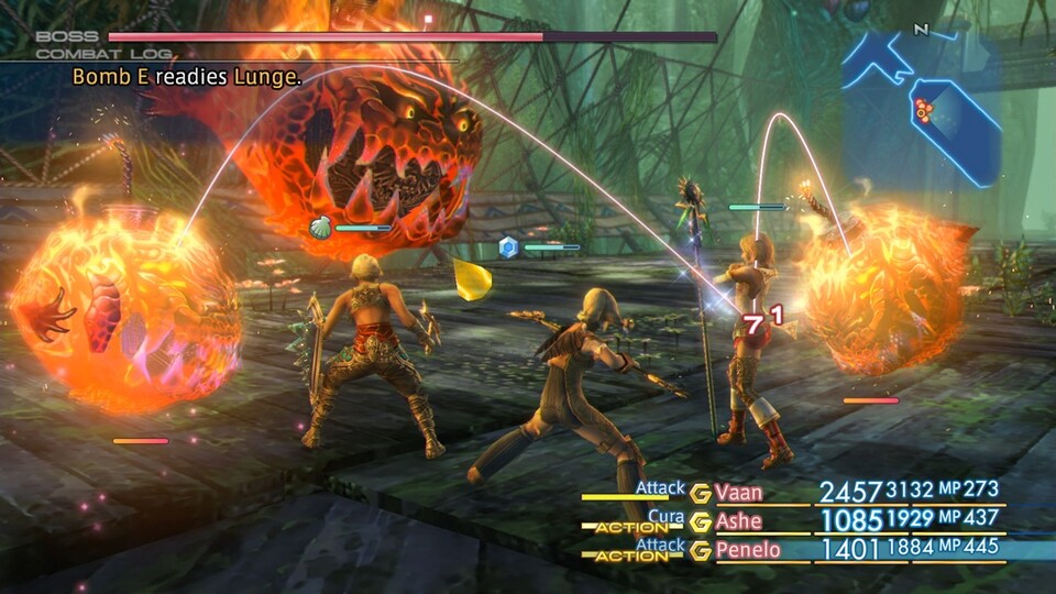 So sieht das Kampfsystem von Final Fantasy 12: The Zodiac Age aus.