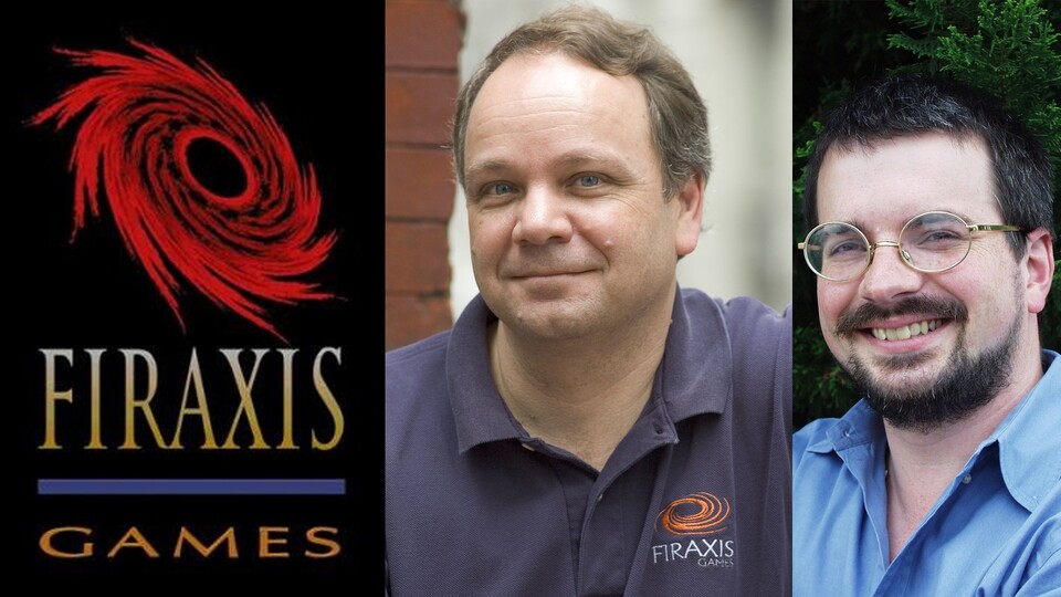 Wertvollstes Gründungskapital von Firaxis ist der klangvolle Name von Spieldesigner-Legende Sid Meier (Mitte). Der steht aus verkaufsfördernden Gründen groß über dem Logo von Alpha Centauri, doch der Projektleiter ist (wie schon bei Civilization 2) Brian Reynolds (rechts).