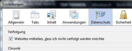 DNT lässt sich in den Datenschutz-Einstellungen aktivieren.