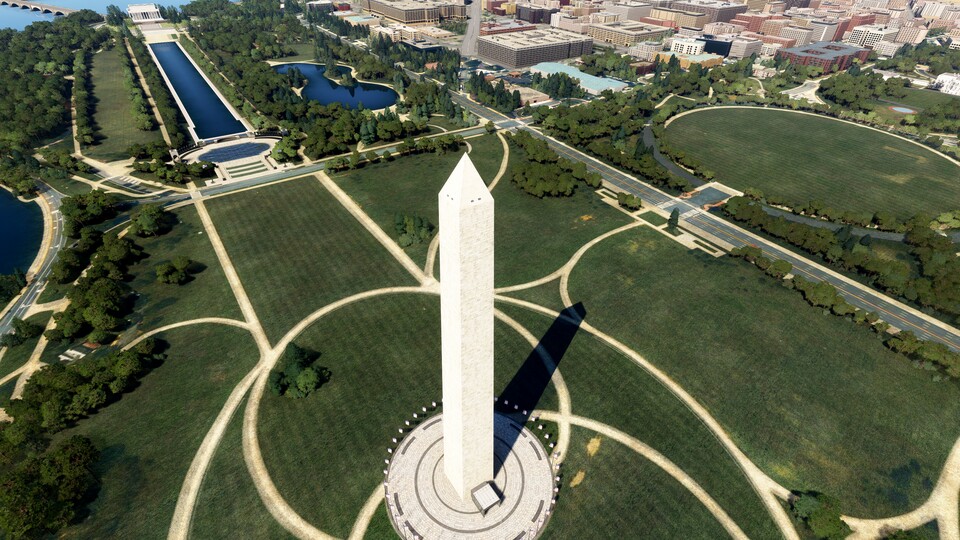 Washington Monument on the MSFS heute