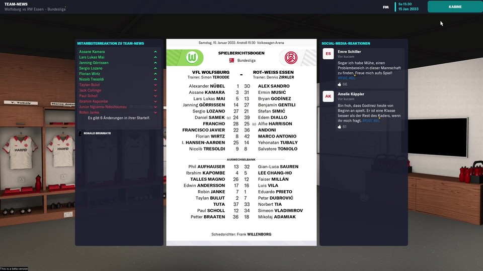 Football Manager 2023: Wie schlägt sich unser Rot-Weiss Essen in der Bundesliga?