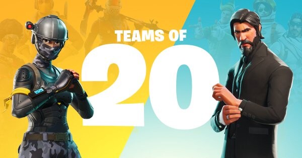 Fortnite lässt fünf Teams mit je 20 Spielern im neuesten Spielmodus antreten.