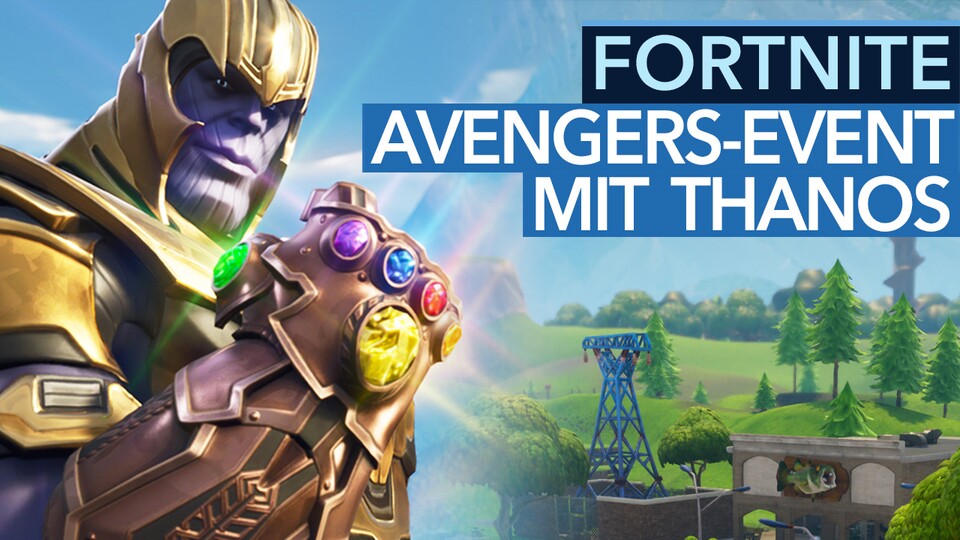 Fortnite x Avengers - Thanos haut mit seinem Handschuh die Gegner weg
