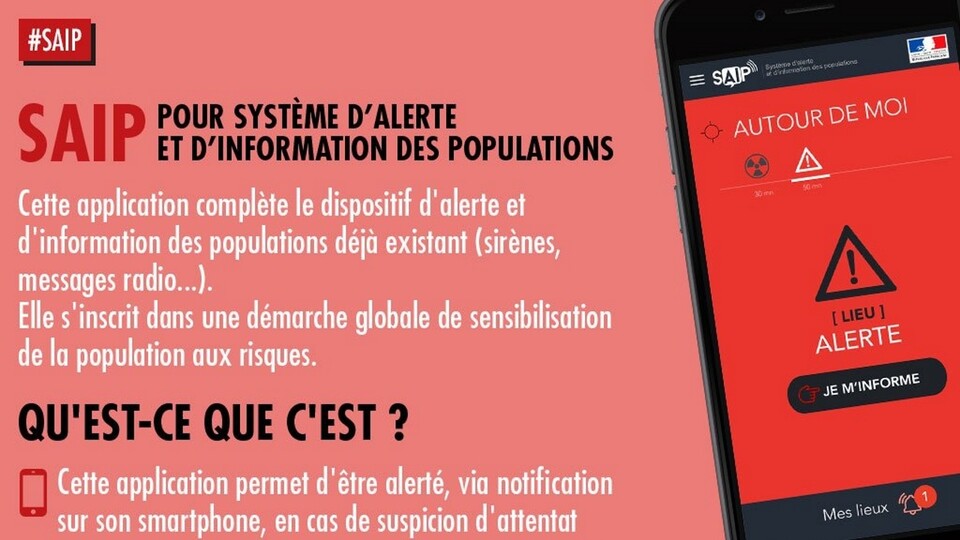 Frankreich veröffentlicht die Terror-Warn-App SAIP kurz vor der Fußball-Europameisterschaft.