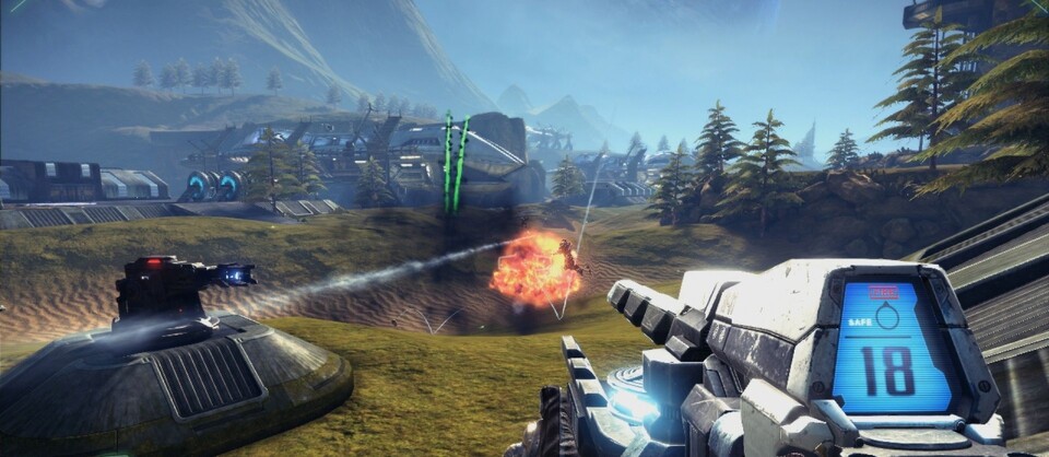 In Tribes: Ascend schlagen die Spieler rasante Multiplayer-Schlachten.
