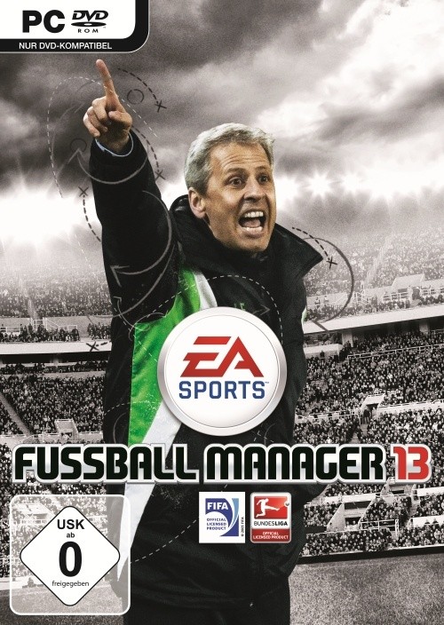 Lucien Favre auf dem Cover von Fussball Manager 13.