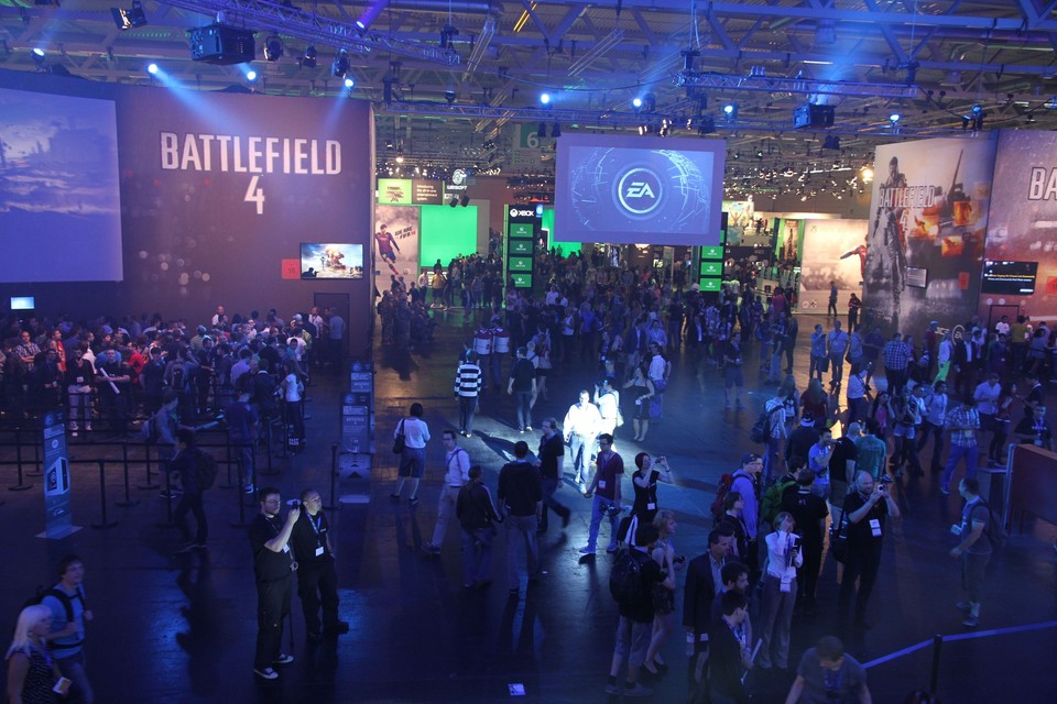 Gamescom 2013 - Die Messehallen am Fachbesuchertag.